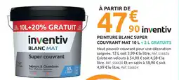 Mr Bricolage Inventiv peinture blanc super couvrant mat 10 l offre