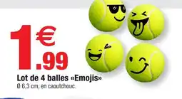 Bazarland Lot de 4 balles emojis offre