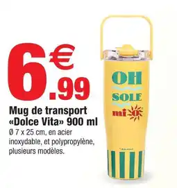 Bazarland Mug de transport dolce vita 900 ml offre