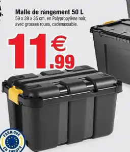 Bazarland Malle de rangement 50 l offre