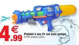 Bazarland Pistolet à eau 51 cm avec pompe offre