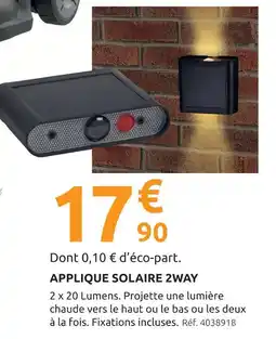 Mr Bricolage Applique solaire 2way offre