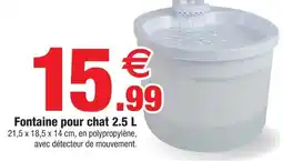 Bazarland Fontaine pour chat 2.5 l offre