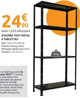 Mr Bricolage Étagère tout métal 4 tablettes offre