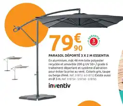 Mr Bricolage Inventiv parasol déporté 3 x 2 m essentia offre