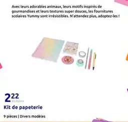 Action Kit de papeterie offre
