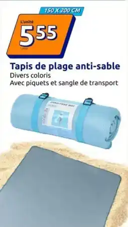 Action Tapis de plage anti-sable offre