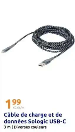 Action Câble de charge et de données sologic usb-c offre