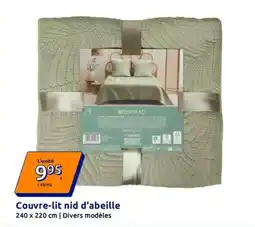 Action Couvre-lit nid d'abeille offre