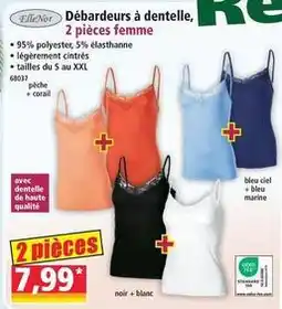 Norma Tex - débardeurs à dentelle, 2 pièces femme offre