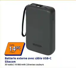 Action Watts - batterie externe avec câble usb-c offre