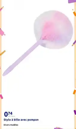 Action Stylo à bille avec pompon offre