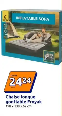 Action Froyak - chaise longue gonflable offre
