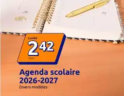 Action Agenda scolaire 2026-2027 offre
