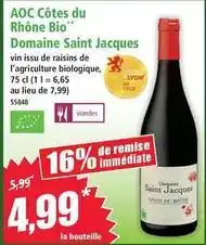 Norma Aoc - côtes du rhône bio offre