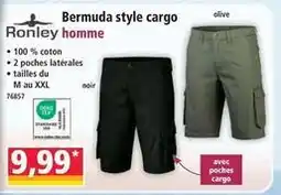 Norma Cargo - bermuda style ronley homme offre