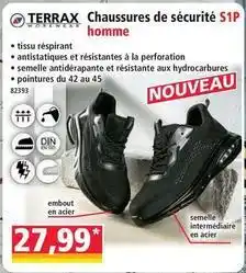 Norma Chaussures de sécurité s 1p homme offre