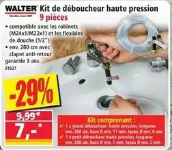Norma Walter - kit de déboucheur haute pression 9 pièces offre