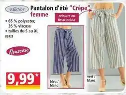 Norma Pantalon d'été crêpe offre