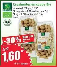 Norma Jumbo - cacahuètes en coque bio offre