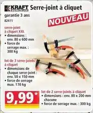 Norma Kraft - serre-joint à cliquet garantie 3 ans offre