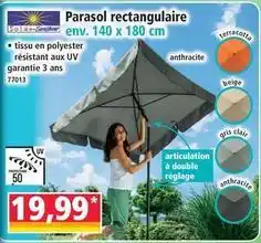 Norma Parasol rectangulaire offre