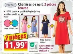 Norma Tex - chemises de nuit, 2 pièces femme offre