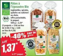 Norma Pâtes à l'épeautre bio offre