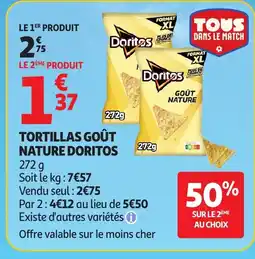 Auchan DORITOS Tortillas goût nature offre