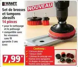 Norma Kraft - set de brosses et tampons abrasifs 14 pièces offre