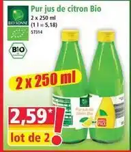 Norma Pur jus de citron bio offre