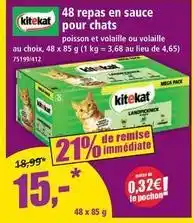 Norma Kitekat - 48 repas en sauce pour chats offre