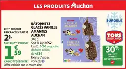 Auchan AUCHAN Bâtonnets glacés vanille amandes offre