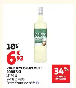 Auchan SOBIESKI Vodka moscow mule offre
