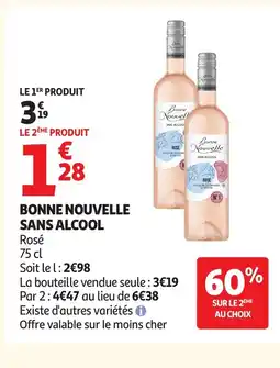 Auchan BONNE NOUVELLE sans alcool offre