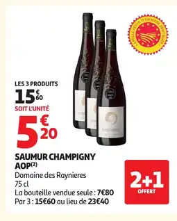 Auchan DOMAINE DES RAYNIERES Saumur champigny aop offre
