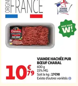 Auchan CHARAL Viande hachée pur bœuf offre