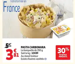 Auchan Pasta carbonara offre
