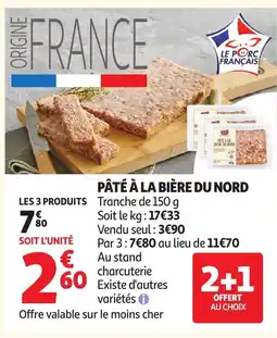 Auchan Pâté à la bière du nord offre