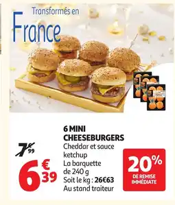 Auchan 6 mini cheeseburgers offre