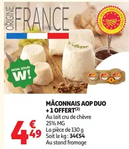 Auchan Mâconnais aop duo offre