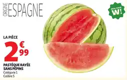Auchan Pastéque rayée sans pépins offre