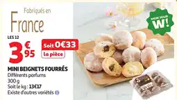 Auchan Mini beignets fourrés offre