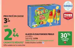 Auchan PIRULO Glaces à l'eau fun box offre