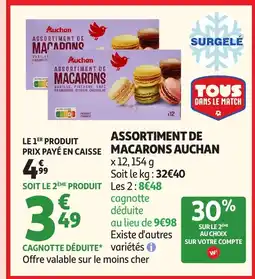 Auchan AUCHAN Assortiment de macarons offre