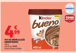 Auchan KINDER BUENO Pot de crème glacée offre