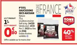 Auchan AUCHAN P'tits saucissons secs offre
