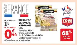 Auchan MADRANGE Terrine de campagne offre