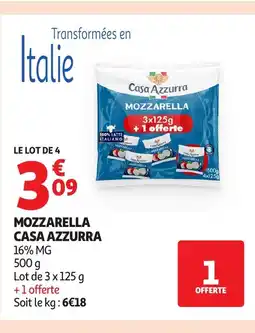 Auchan CASA AZZURRA Mozzarella offre