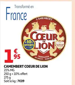 Auchan COEUR DE LION Camembert offre